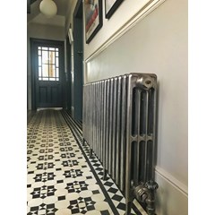 Carron Hand Burnished Cast Iron Radiator Fitted