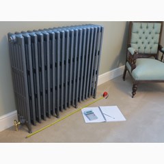 Fitted Foundry Grey Finish Cast Iron Radiator
