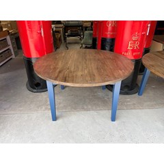 Round Plank Top Kitchen Table 