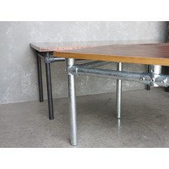 Showing The Galvanised Metal Tube Table Base 