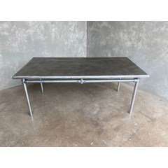 Zinc Table With Bullnose Edge 