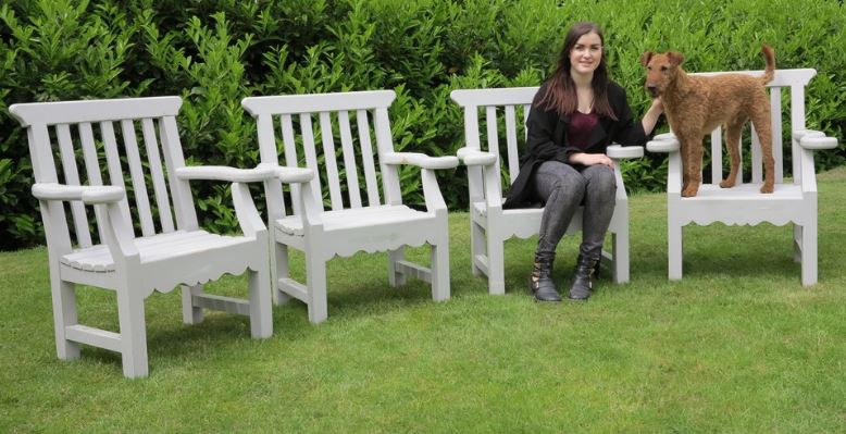 chatsworth garden furniture chair chairs seating pine refurbished original set