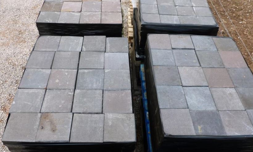 Quarry Tiles Reclaimed Blue Brindle Stone Hearth Flooring Floor Base