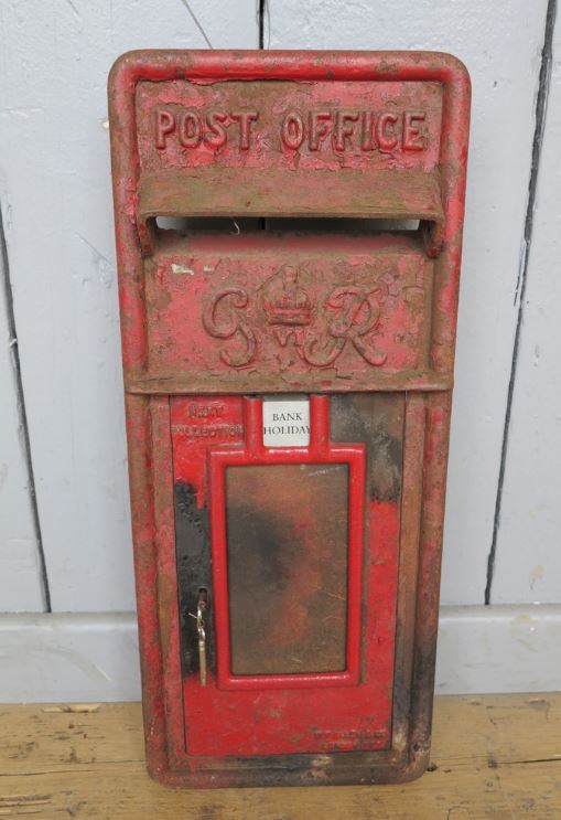 royal mail post box front GR ER VR unrestored restored project letter box unusual original