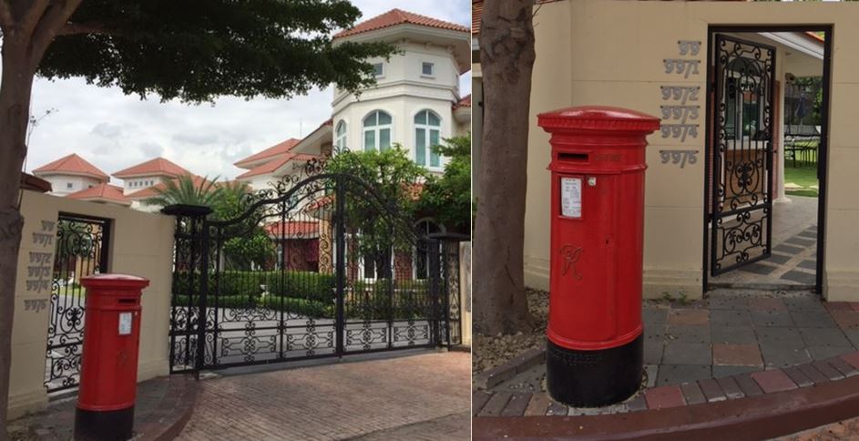 Post Box Pillar Box Original Royal Mail Victoria VR Red Bangkok Shipping Antique Restored Mail
