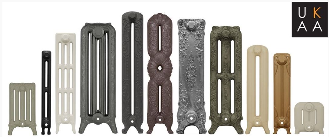 Traditional Victorian new reproduction Carron cast iron school radiators available to order custom built to your individual sizes and  bespoke colour choice