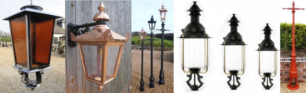At UKAA we sell period style lamp posts and lanterns in a range of sizes and finishes such as antique brass, traditional black, copper and brass