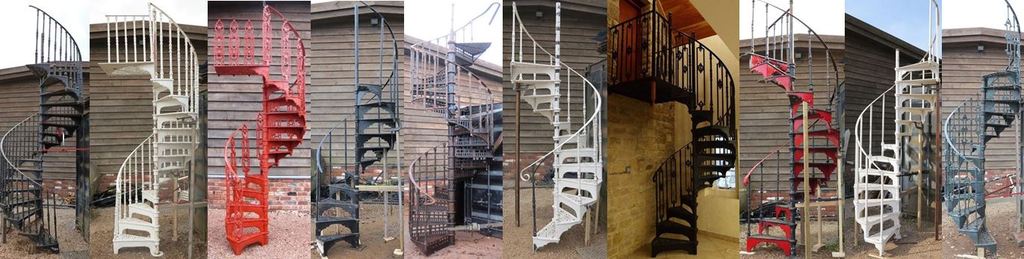 Reclaimed and Original Cast Iron or Metal Spiral Stairs and Staircases for Sale at Our Antique Shop in the Midlands ideal for Internal use or Out Doors
