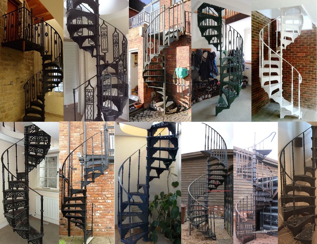 UKAA have a stock of reclaimed spiral staircases available for sale. These items are complete with all parts and can be shipped worldwide