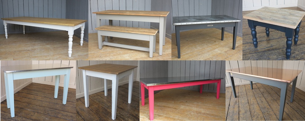 At UKAA we produce a range of country style tables. All are handmade to suit our customers requirements