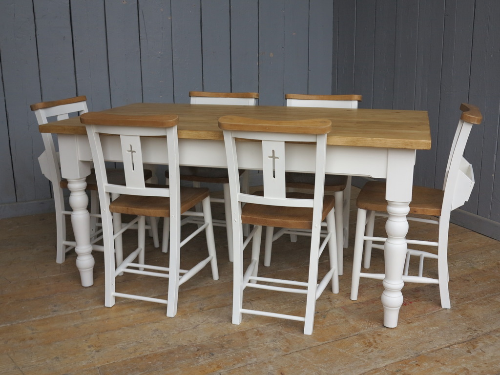 UKAA can make and supply bespoke handmade tables with wooden tops that are made using pine floorboards. These can be finished using natural metal sheets such as copper, zinc or brass. They are all handmade on site by our team of skilled joiners. We are taking orders now for pre-Christmas delivery