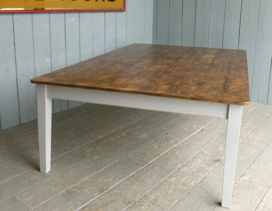 Victorian Reclaimed Table with Nine Floorboards Wide