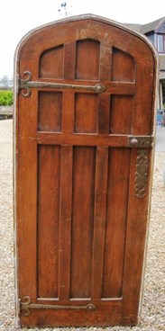 showing the reverse side of the door