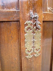 Image 3 - Reclaimed Antique Oak Double Door with Frame