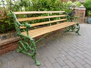 Image 6 - Serpant and Grape Pattern Coalbrookdale Garden Bench