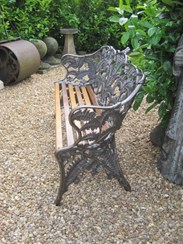 Image 1 - Antique Coalbrookdale Fern and Blackberry Garden Bench