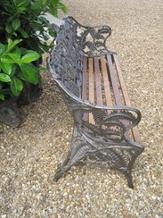 Image 2 - Antique Coalbrookdale Fern and Blackberry Garden Bench