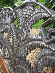 Image 3 - Antique Coalbrookdale Fern and Blackberry Garden Bench