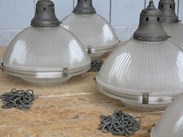 Image 3 - Antique Holophane Glass Globe Light Fitting