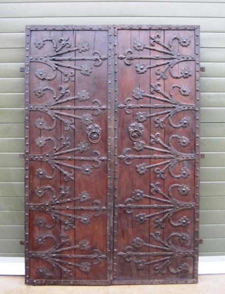 Reclaimed Antique Oak Pair of Doors