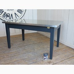 40mm Thick Natural Zinc Top Kitchen Table 