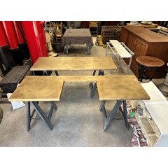 Antique Brass Kitchen Worktop With Sink Cut Out 