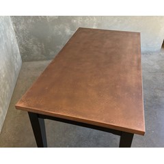 Antique Copper Finish On The Table 