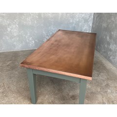 Antique Copper Table With Aged Top 