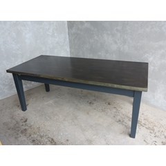 Antique Zinc Kitchen Or Dining Room Table 