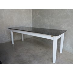 Antique Zinc Table With Nailed Edges 