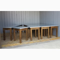 Antiqued Distressed Natural Zinc Tables