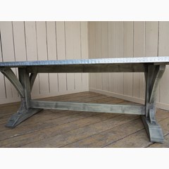 Antiqued Finish Refectory Style Dining Table