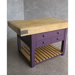 Bespoke Made Butchers Block With Shelving 