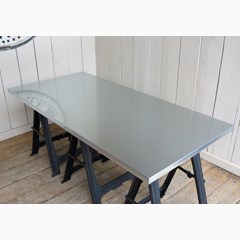 Bespoke Made Natural Finish Zinc Table Top 