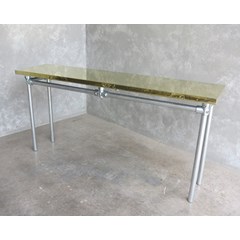 Brass Top Table With Galvanised Metal Legs 