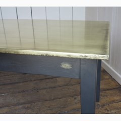 Brass Top Tappered Leg Kitchen Table