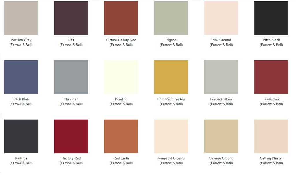 Farrow and Ball paints