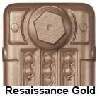 Painted radiator in Resaissance Gold