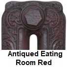Antiqued Eating Room Red radiator paint