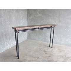 Copper Console Table With Rounded Corners 