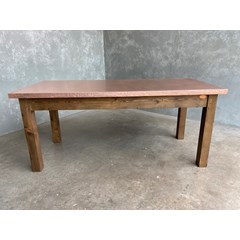 Copper Table Waxed In a Jacobean Finish 