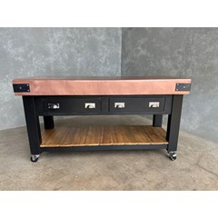 Copper Top Butchers Block Style Unit 