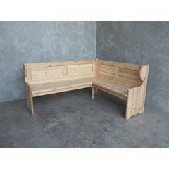 Corner Pew Made From Reclaimed Pine 