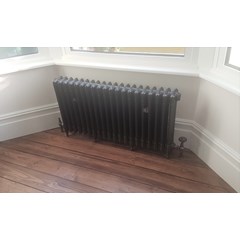 Deco Style Cast Iron Radiator Fitted 