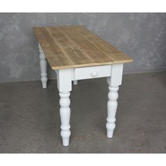 Farmhouse Style Dining Table with Drawer 