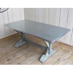 Gothic Style Zinc Top Kitchen Table