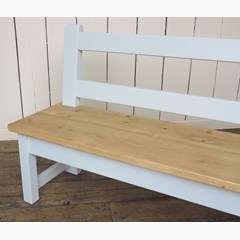 Hand Painted Bench With a Waxed Seat 