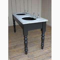 Handmade Bathroom Double Sink Vanity Unit 