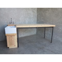 Handmade Butchers Block Unit With Belfast Sink 