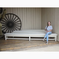 Handmade Large Painted Wooden Benches 